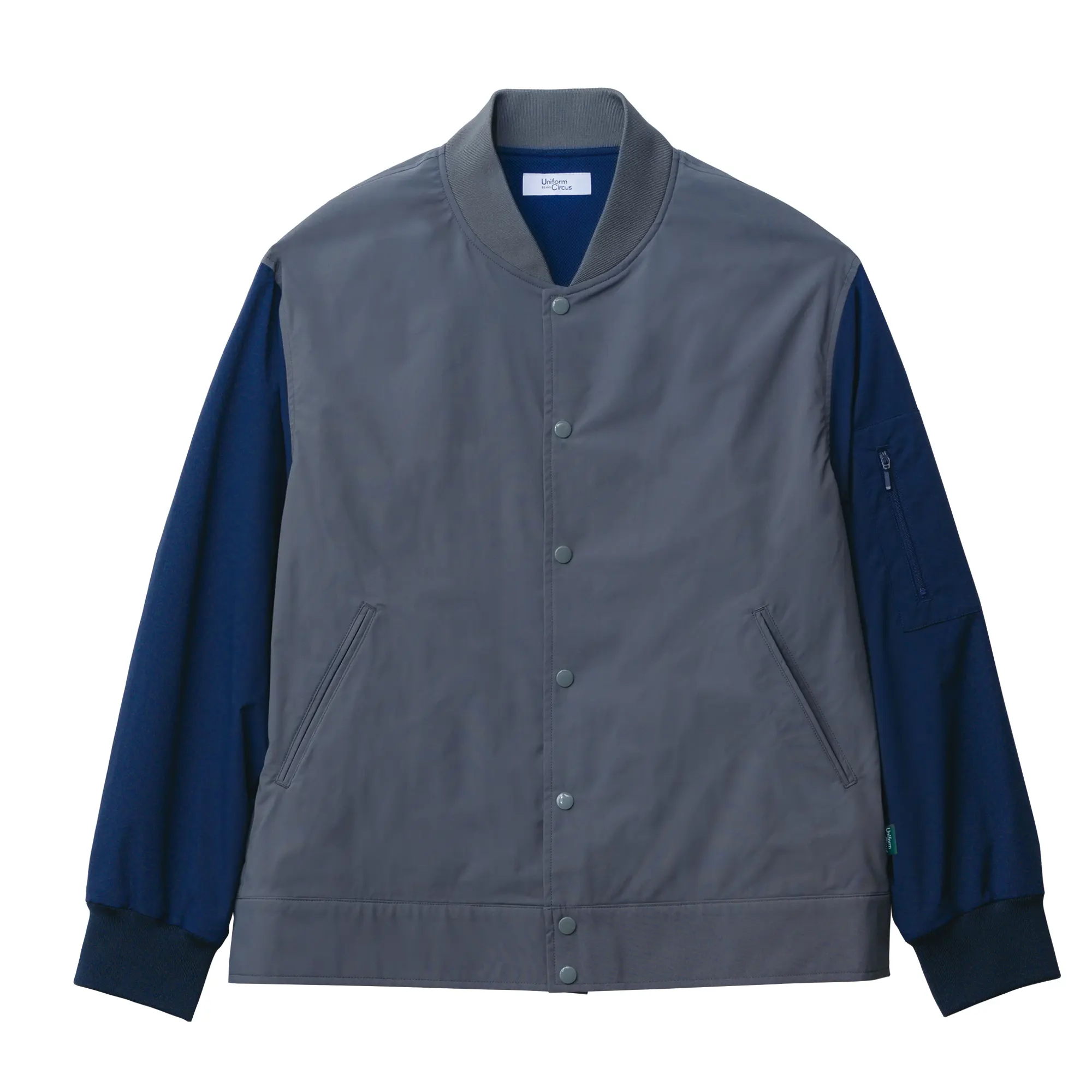 Gray body with navy sleeves jacket BKJ0702-2